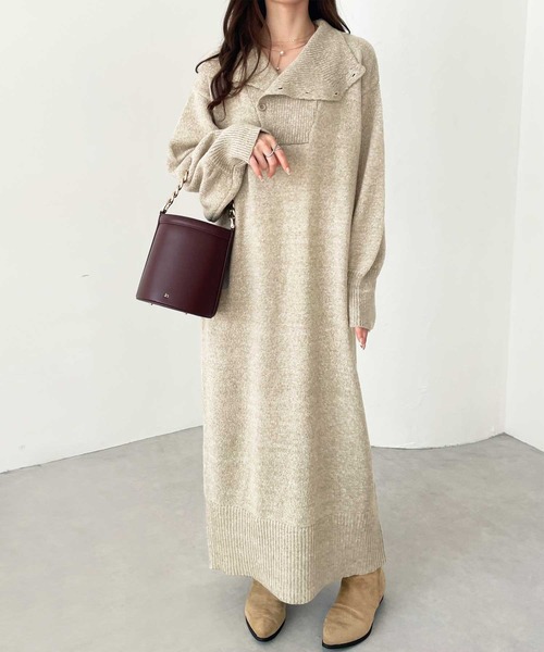 「GeeRA」 ニットワンピース X-LARGE ブラック レディース_画像6