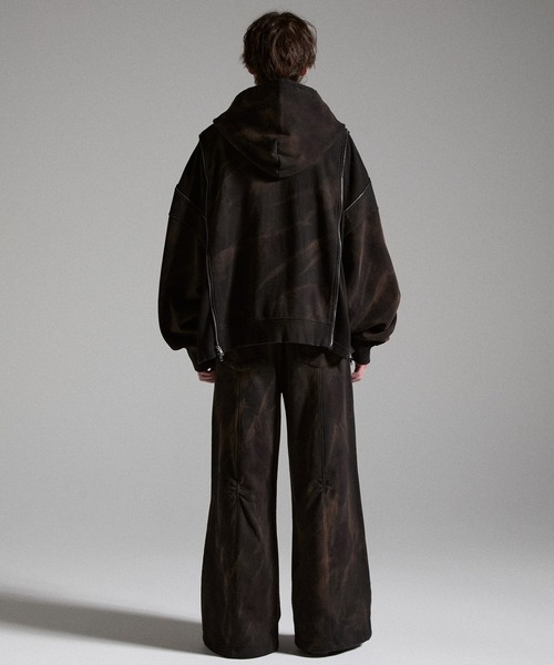 GRANCY パーカー 「GRANCY」Triple Zip Design Dirty Hoodie
