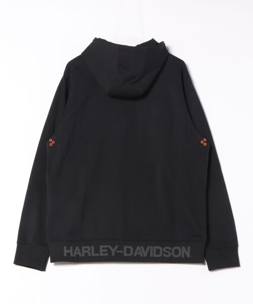 HARLEY-DAVIDSON ブラックパーカー XL ベロアジップパーカー （ハーレーブラック） -ハーレーダビッドソン