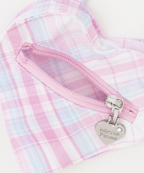 パンツ ハートポーチつき　ラップ風チェック　キュロットスカート キッズ 子供服 女の子の画像