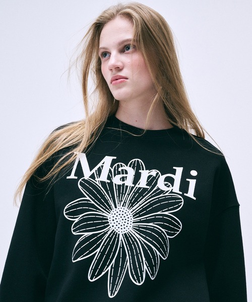 「Mardi Mercredi」 スウェットカットソー FREE ブラック レディースの画像