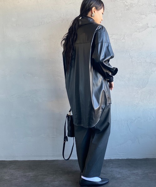 「mizuiroind」 イージーパンツ 1 ライトベージュ レディース_画像4