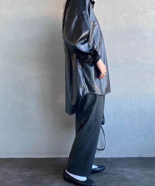 「mizuiroind」 イージーパンツ 1 ライトベージュ レディース_画像7