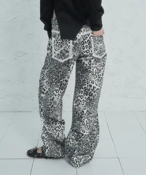 SETUPEXE LACE PANTS レオパード ヒョウ柄 パンツ SETUPEXEブランド直輸入正規品/レオパード レース LEOPARD LACE