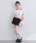 tシャツ 半袖 「1枚で着回し」リボン映え半袖...の詳細画像2