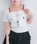tシャツ 半袖 「1枚で着回し」リボン映え半袖...の詳細画像1