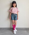 tシャツ 「WEB限定」袖フリルボーダー半袖T...の詳細画像3