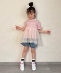 tシャツ 「WEB限定」袖フリルボーダー半袖T...の詳細画像4
