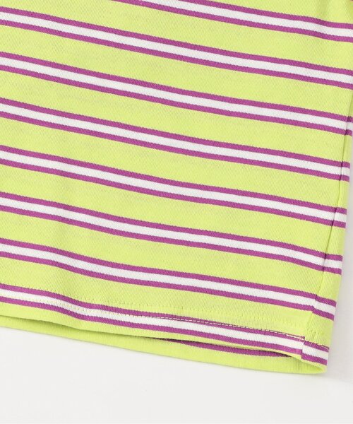 BREEZE（ブリーズ） tシャツ 「WEB限定」袖フリルボーダー半袖Tシャツ