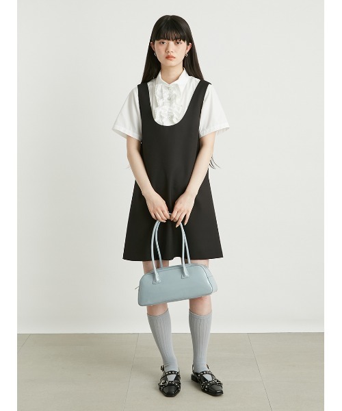 「LILY BROWN」 コンビワンピース 0 ブラック レディースの画像