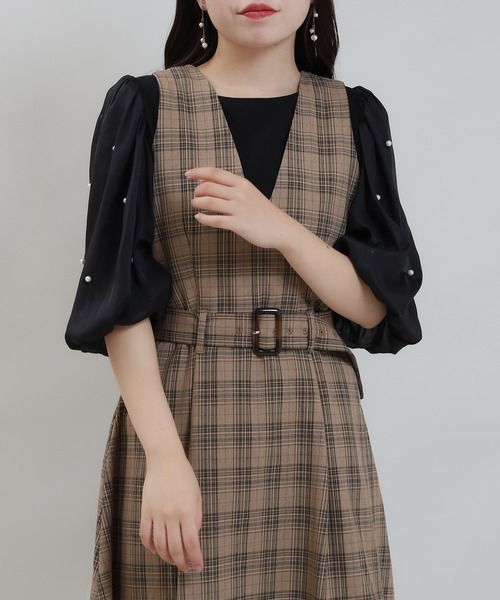 「ASTORIA ODIER」 サロペットスカート MEDIUM ライトグレー レディース_画像3