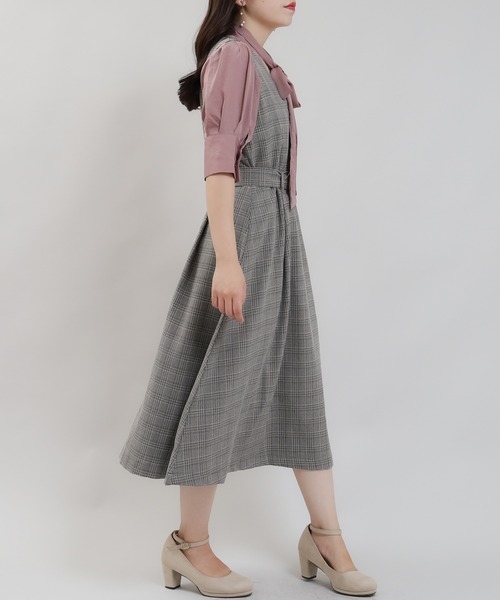 「ASTORIA ODIER」 サロペットスカート MEDIUM ライトグレー レディース_画像5