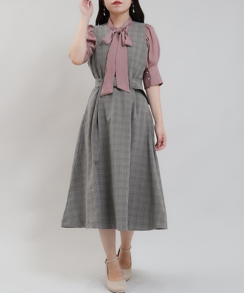 「ASTORIA ODIER」 サロペットスカート MEDIUM ライトグレー レディース_画像6