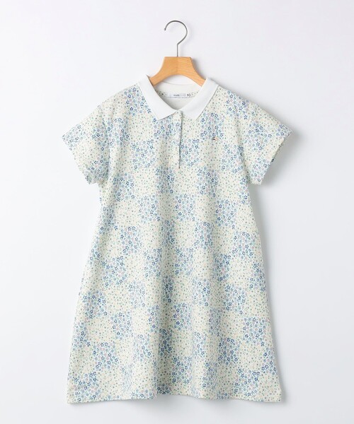 ワンピース SHIPS KIDS:140〜150cm / フラワー ポロシャツ ワンピース キッズ 子供服の画像