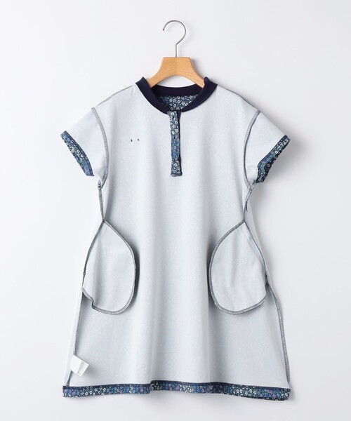 ワンピース SHIPS KIDS:140〜150cm / フラワー ポロシャツ ワンピース キッズ 子供服の画像