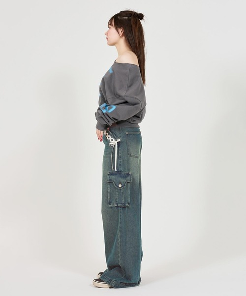 「TINA:JOJUN」 デニムパンツ S ブラウン レディース_画像5