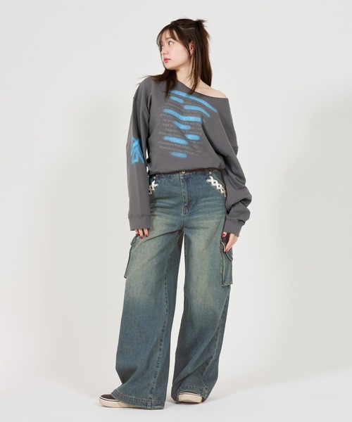 「TINA:JOJUN」 デニムパンツ S ブラウン レディース_画像6