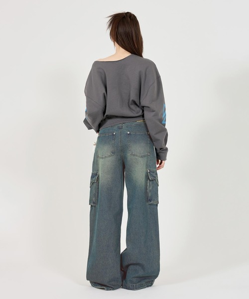 「TINA:JOJUN」 デニムパンツ S ブラウン レディース_画像7