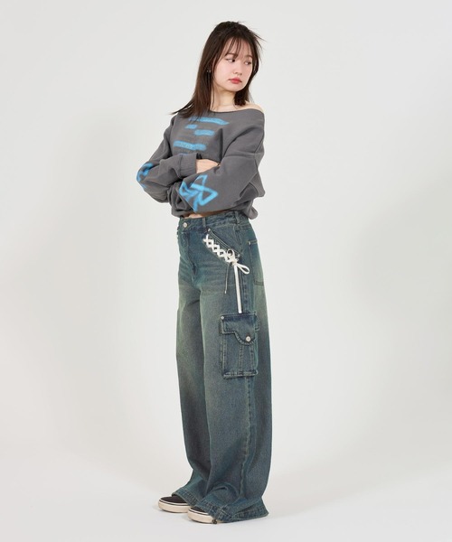「TINA:JOJUN」 デニムパンツ S ブラウン レディース_画像9