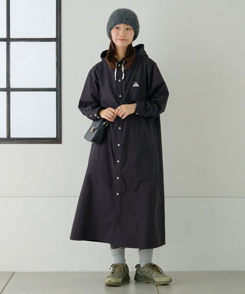 René ブラック シャツワンピース レインコート34 GEVACO（ゲバコ） シャツワンピース ONE SIZE レッド レディース