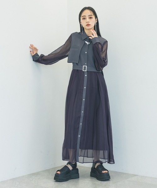 「HARE」 フラットサンダル LARGE グレー レディース_画像3