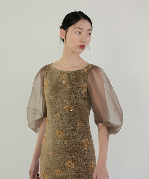 「Leja」 7分袖衣装 SMALL ゴールド レディース