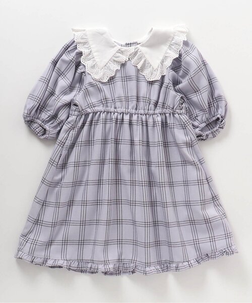 「apres les cours」 「KIDS」半袖ワンピース 130 ブラック キッズ_画像4