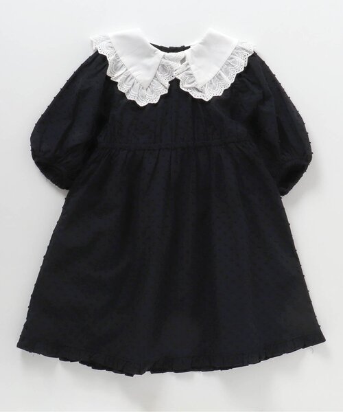 「apres les cours」 「KIDS」半袖ワンピース 130 ブラック キッズ_画像7