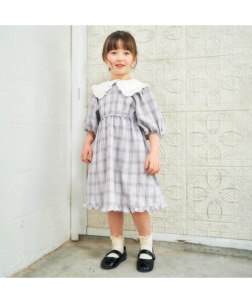 「apres les cours」 「KIDS」半袖ワンピース 130 ブラック キッズ_画像8