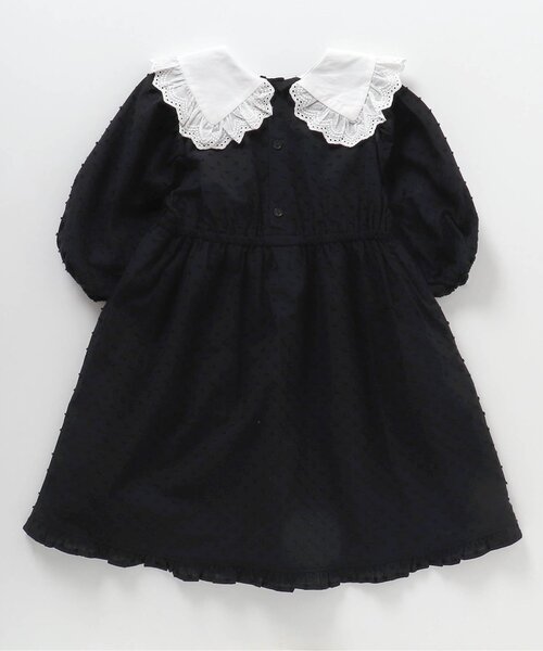 「apres les cours」 「KIDS」半袖ワンピース 130 ブラック キッズ_画像9