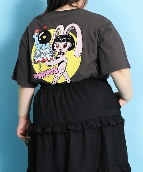 「PUNYUS」 半袖Tシャツ 3 スミクロ レディース_画像6