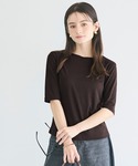 tシャツ シアージョーゼット五分袖Tシャツ レ...の詳細画像1