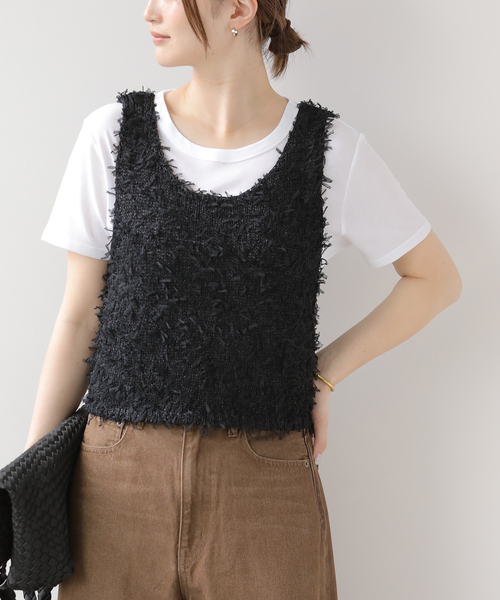 本物ノットコンベンショナルNOTCONVENTIONALニットベストジレ黒M JOURNAL STANDARD relume（ジャーナルスタンダード レリューム