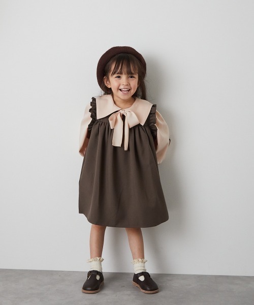 「riziere」 「KIDS」ノースリーブワンピース 100 ネイビー キッズ_画像2
