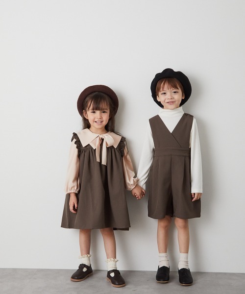 「riziere」 「KIDS」ノースリーブワンピース 100 ネイビー キッズ_画像4