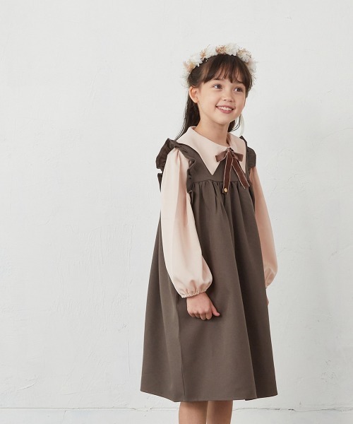 「riziere」 「KIDS」ノースリーブワンピース 100 ネイビー キッズ_画像9