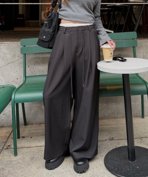 Ray Cassin（レイカズン） ワイドパンツ スラックス パンツ 「ライン
