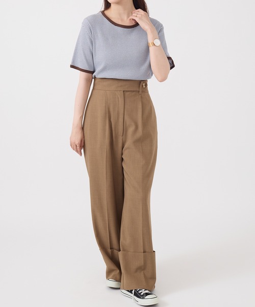 「Healthknit」 半袖Tシャツ FREE ライトベージュ レディース_画像2