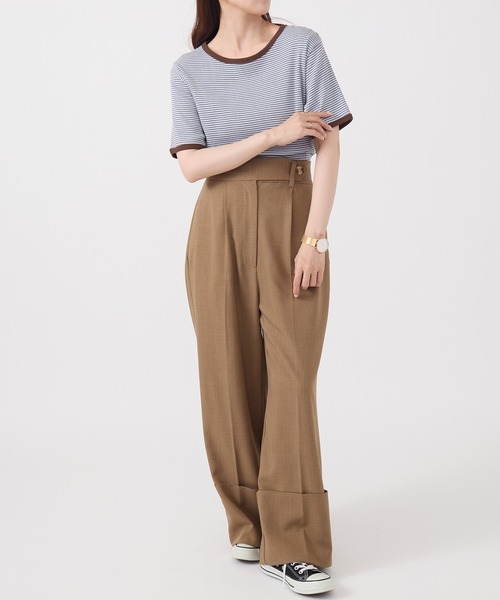 「Healthknit」 半袖Tシャツ FREE ライトベージュ レディース_画像4