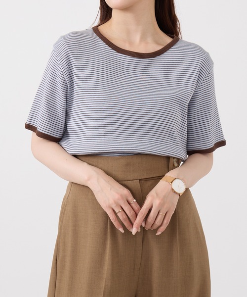 「Healthknit」 半袖Tシャツ FREE ライトベージュ レディース_画像5