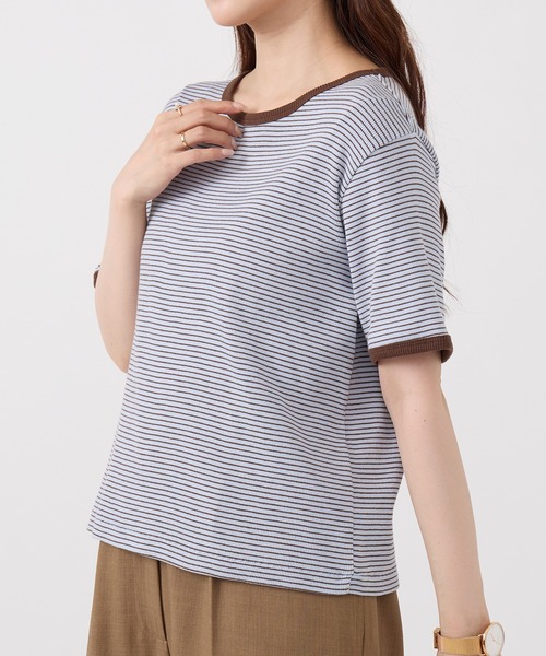 「Healthknit」 半袖Tシャツ FREE ライトベージュ レディース_画像6