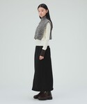 ロング スカート デニムライク ベロア スカートの詳細画像2