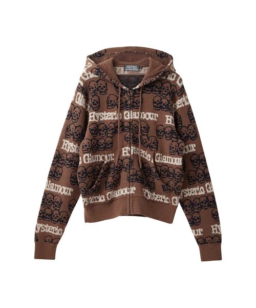 HYSTERIC GLAMOUR（ヒステリックグラマー） パーカー SKULL STRIPE柄