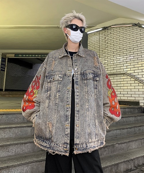 「MGV」 デニムジャケット LARGE ブルー メンズ_画像4