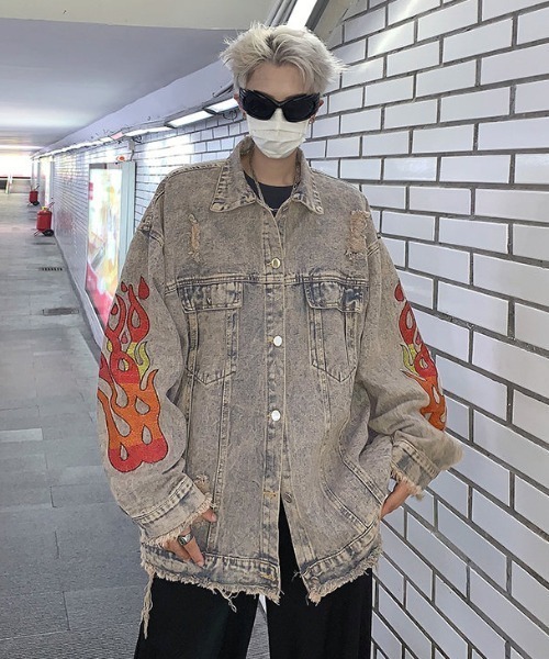 「MGV」 デニムジャケット LARGE ブルー メンズ_画像8