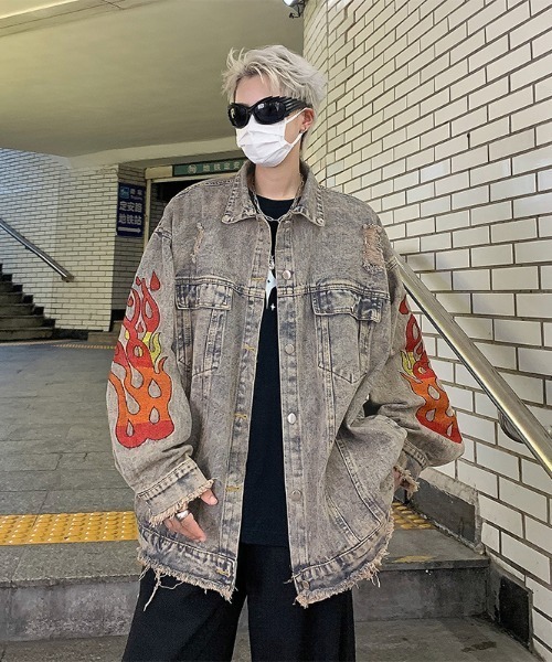 「MGV」 デニムジャケット LARGE ブルー メンズ_画像9