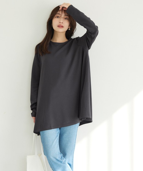 tシャツ 箔エンボスロゴチュニック レディース 箔エンボスロゴチュニック