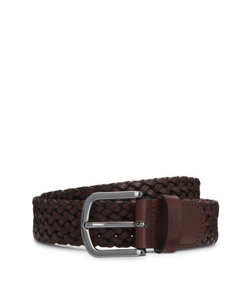 BOSS（HUGO BOSS） ベルト ウーブンベルト レザーフェイシング メンズ