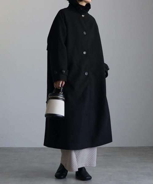 【24AW】スタンドカラーロングコート スタンドカラーロングコート[品番：TRIW0003496]｜CORNERS