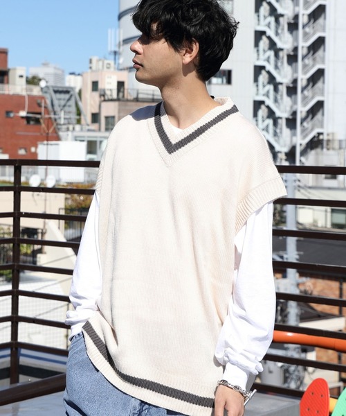 8 ベスト ジレ チルデンニットベスト メンズ レディース : ZOZOTOWN